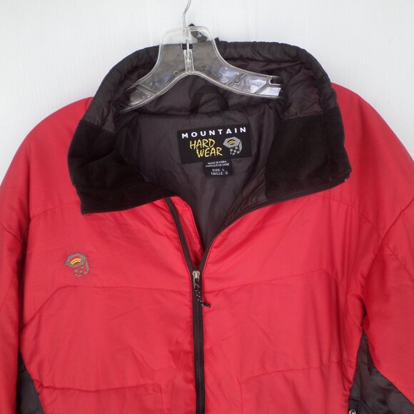 Mountain Hardwear Full-Zip Primaloft Puffer Jacket Mens Size L Red/Black - Picture 1 of 8